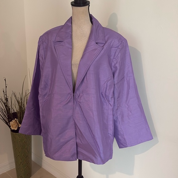 Susan Graver Jackets & Blazers - NEW Susan graver 3X lavender blazer jacket